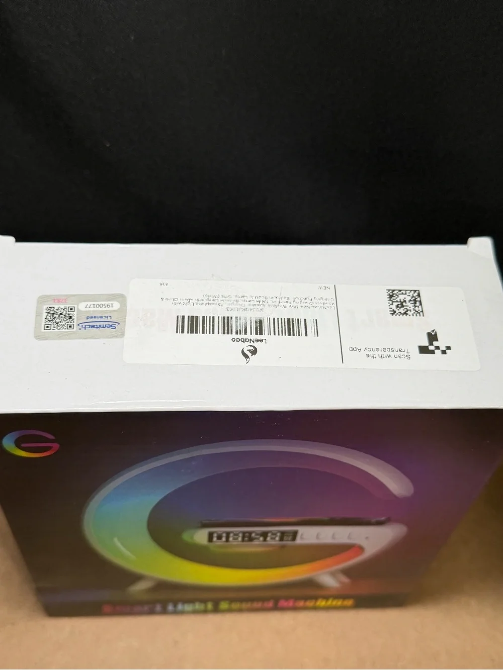 G Shape Wireless Charger Lamp RGB Light Bluetooth Speaker Open Box Never Used
